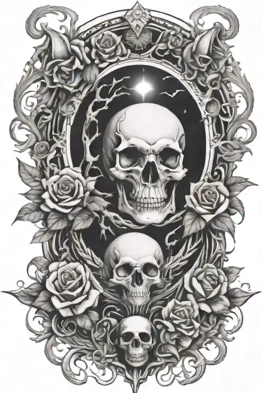 eyeball pyramid dragon roses skull tattoo design inspired tattoo with a big tree waterfall moon whale nasty bird snakes