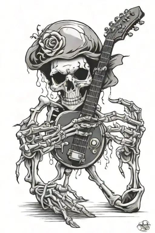 rock music skeleton hand - Variation 2