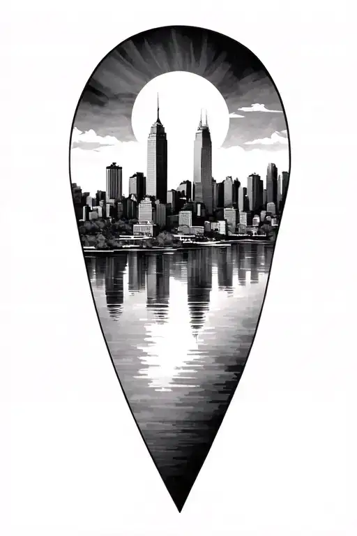 jersey city skyline - Variation 2