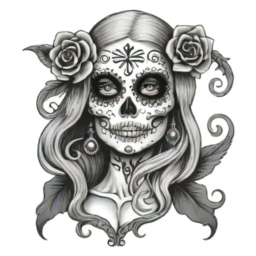 Lady death sugar skull standing