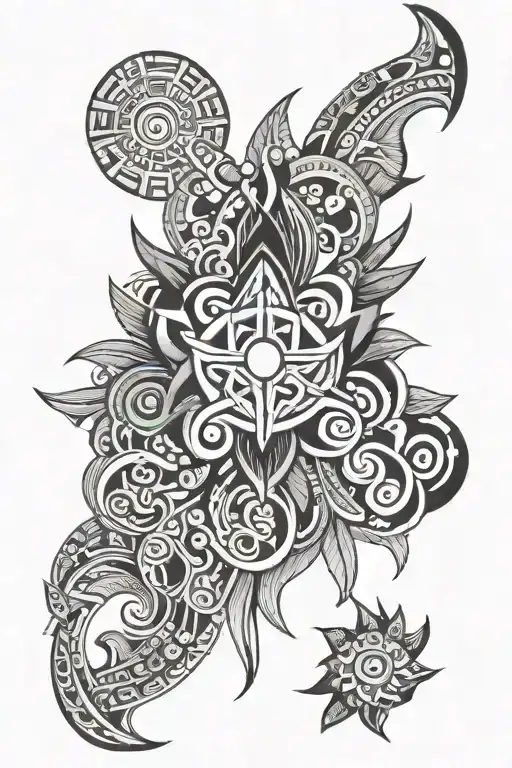 Filipino tribal tattoo design