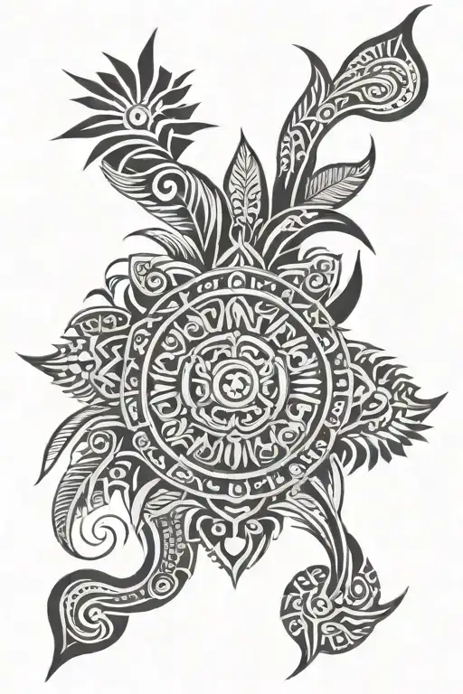 Filipino tribal tattoo design - Variation 2