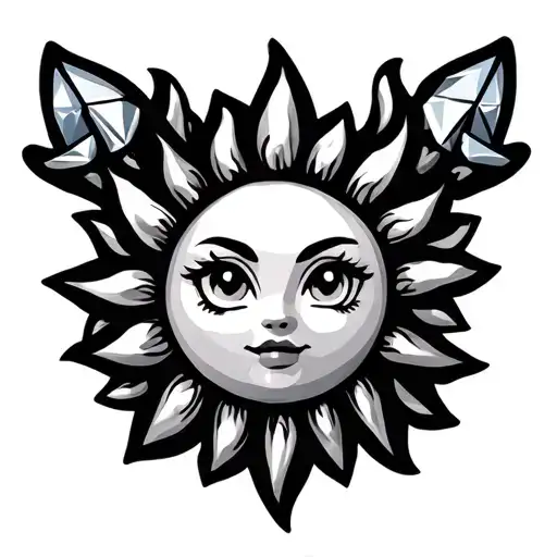 Cutie mark, Sun, Diamond, Royal, casual - Variation 2