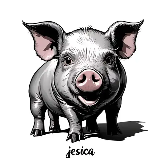 a pig with the name "jessica"