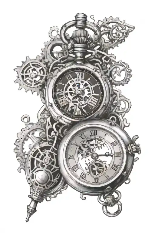 steampunk pocket watch - Variation 2
