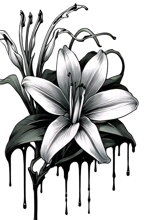 spider lily dripping blood - Variation 2