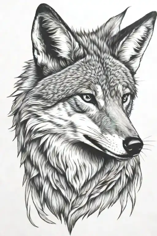 coyote head - Variation 3