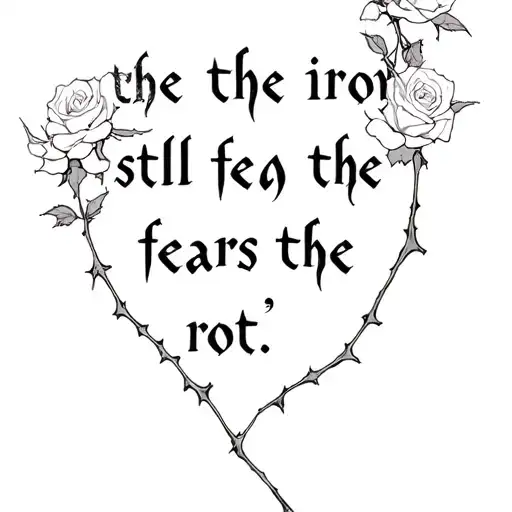 "the iron still fears the rot" "the iron still fears the rot" roses and thorns