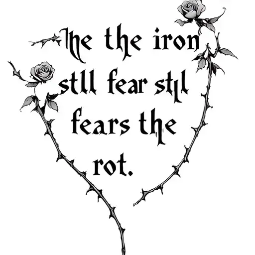 "the iron still fears the rot" "the iron still fears the rot" roses and thorns - Variation 2