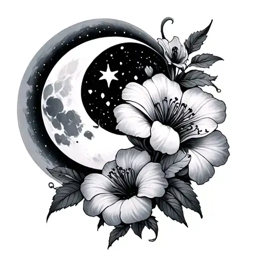 Moon flowers, love, anger, passion - Variation 2