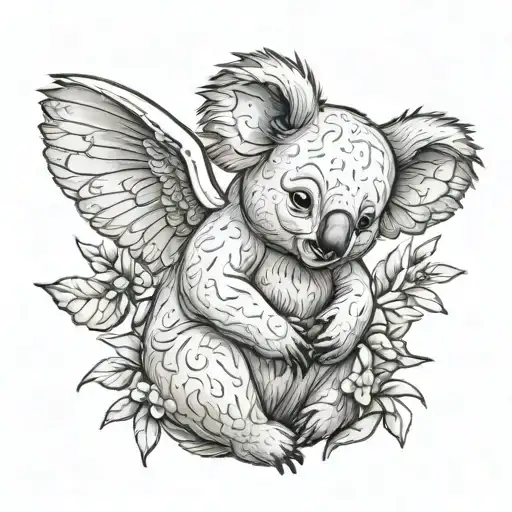miscarriage baby koala angel - Variation 2