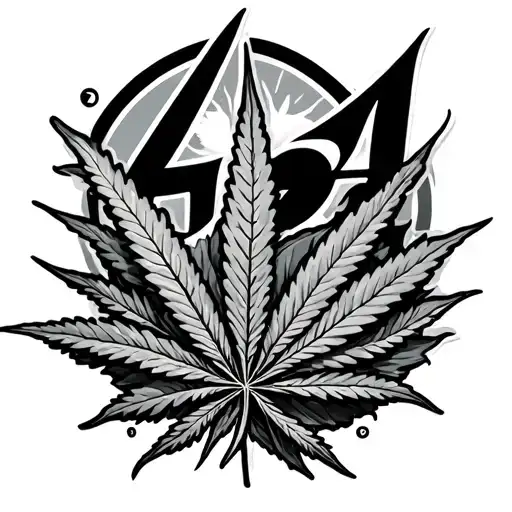 420 with weed leaf intertwined