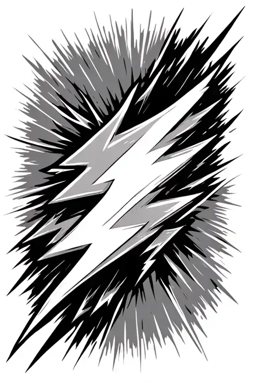 lightening bolt striking