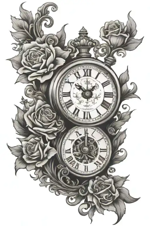 clock first name Enzo and nino back tattoo
