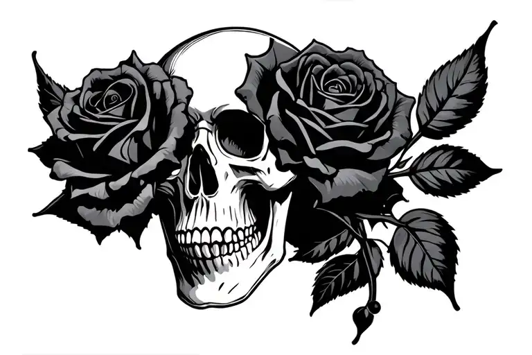 suicide, skull, black rose, kill yourself,
