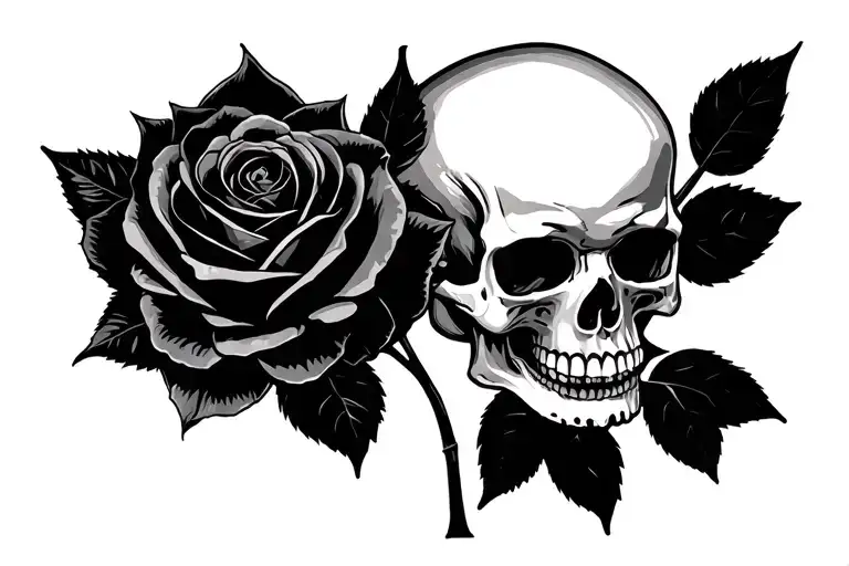 suicide, skull, black rose, kill yourself, - Variation 2