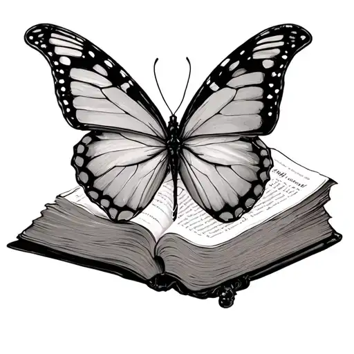 little butterfly and bible - Variation 2
