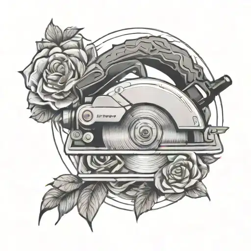 circular saw with roses
