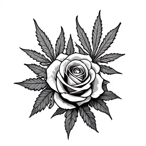 weed and roses intertwined - Variation 2