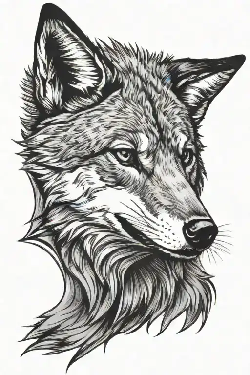 coyote head - Variation 2