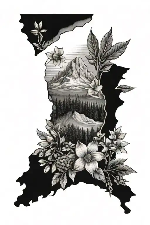 Acadia mountains incorporate flowers of March birth flower and November birth flower