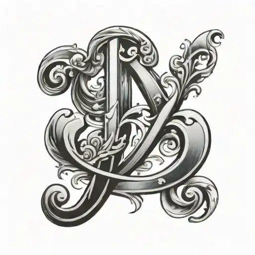 letter R Y J - Variation 2