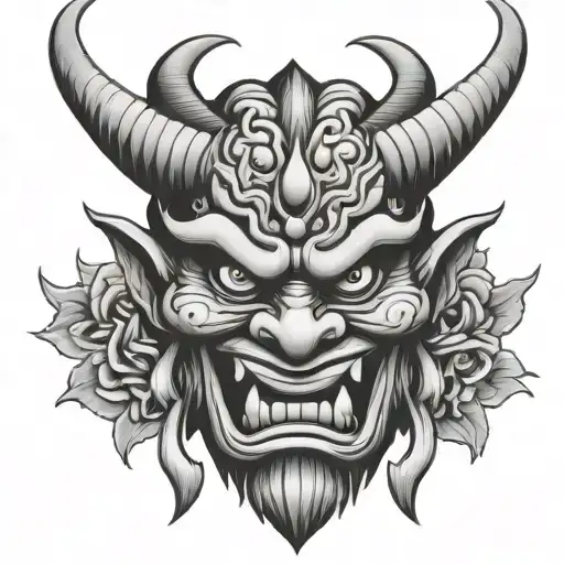masque japanese oni demon mask - Variation 3