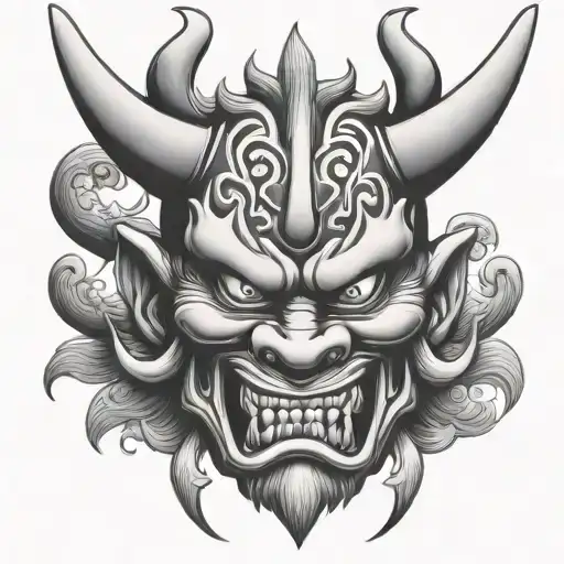 masque japanese oni demon mask - Variation 4