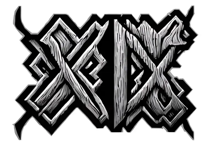 XI.XX.MMXXI wood grain alter - Variation 2