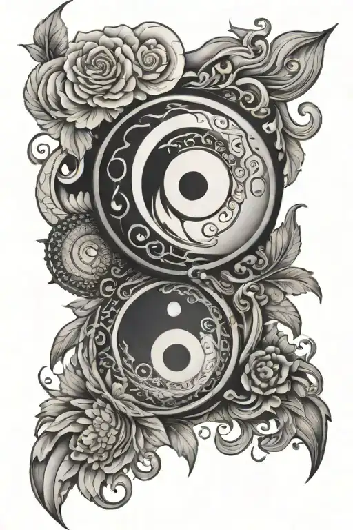 Yin and Yang sleeve - Variation 2