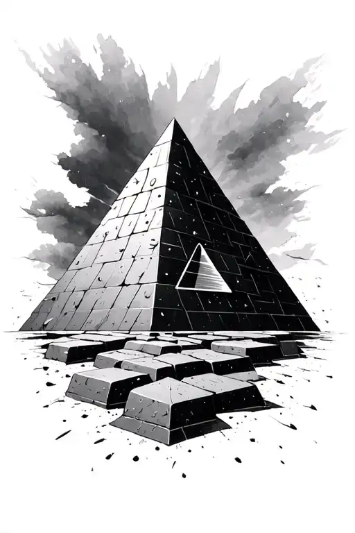 pink floyd prism pyramid bricks moon - Variation 2