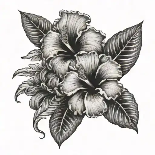 54 hibiscus blooming flowers - Variation 4