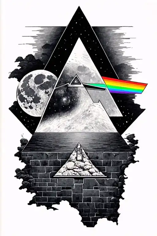 pink floyd prism dark side otäf the moon the wall - Variation 2