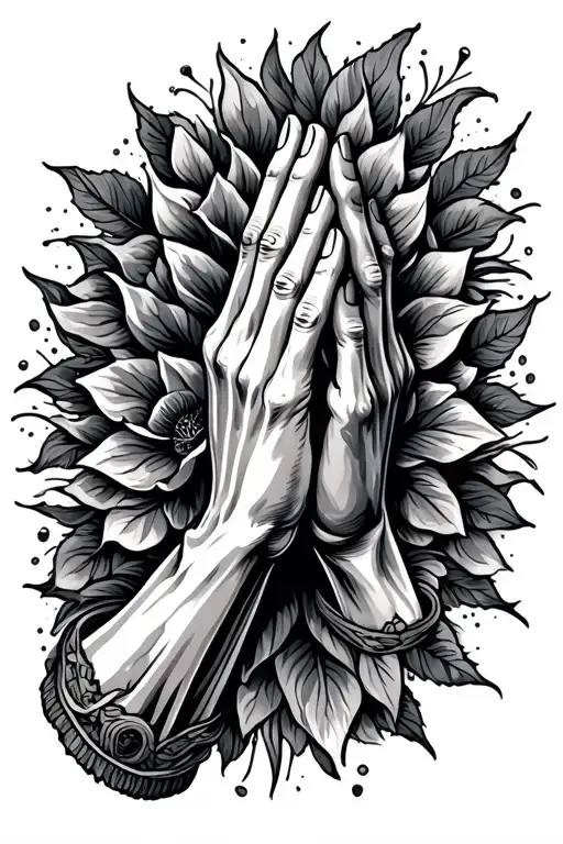 hand praying - Variation 2