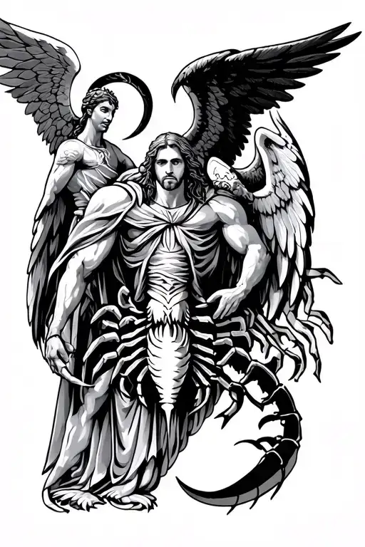 scorpion and st michael the archangel - Variation 2