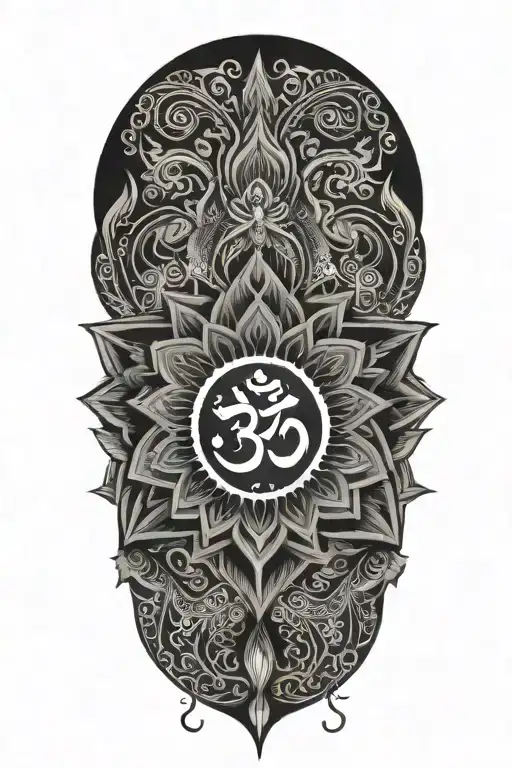 aum, music, novelist, mandala, incorporating buddhist elements - Variation 4