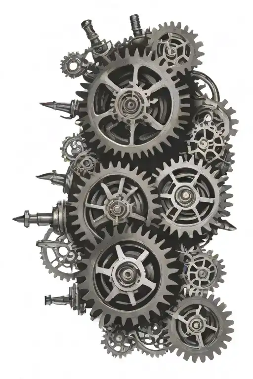 Biomechanical steam punk gears - Variation 2