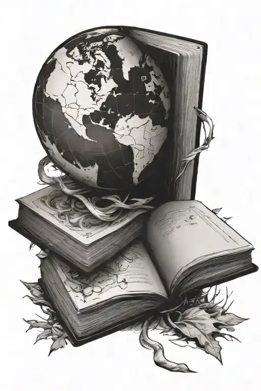 Earth in a book open