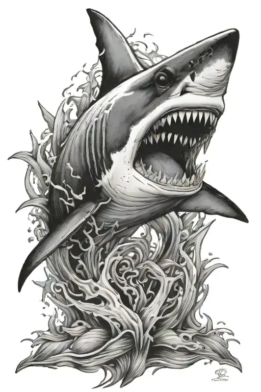 great white shark - Variation 2