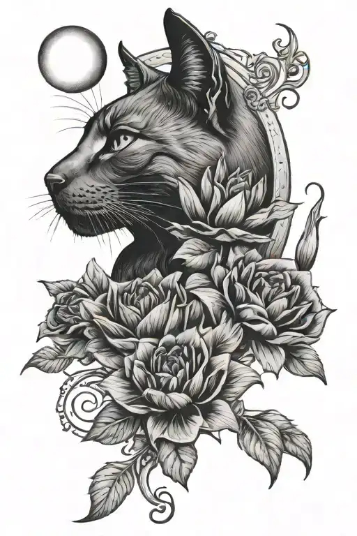cat moon Flowers