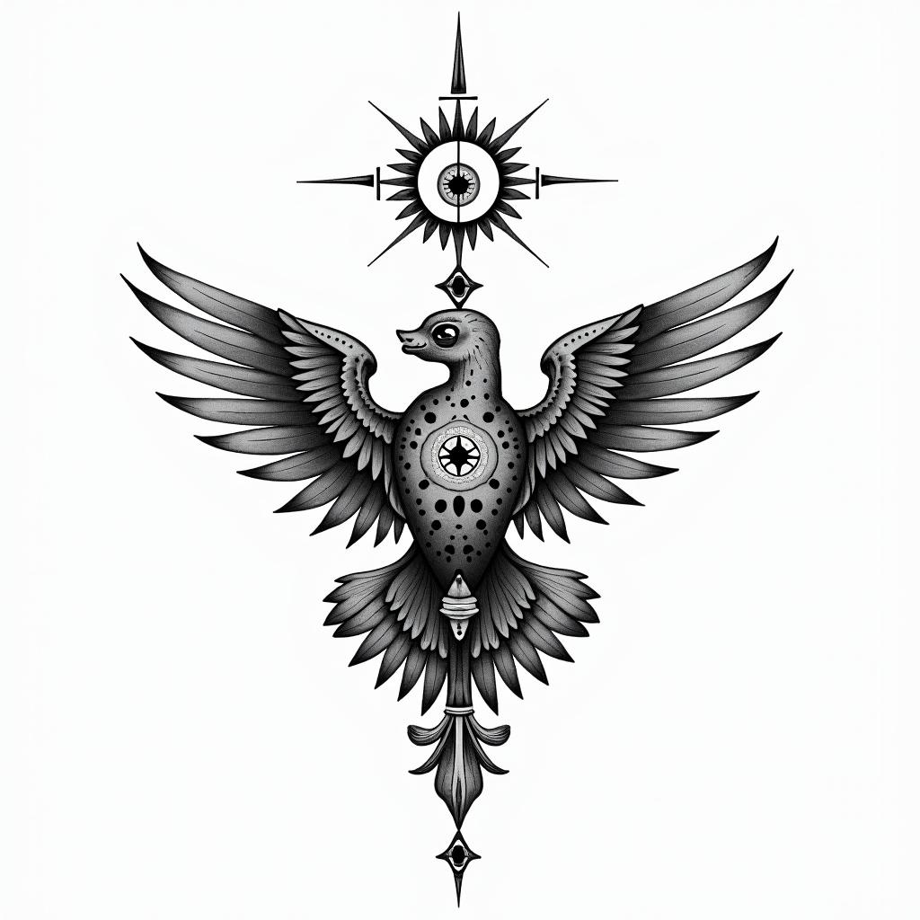 Ezra, Capricorn, December 27thin spiritual symbols tattoo style, featuring an intricate design incorporating elements, Hamsa hand, third eye, minimalist composition - Variation 4