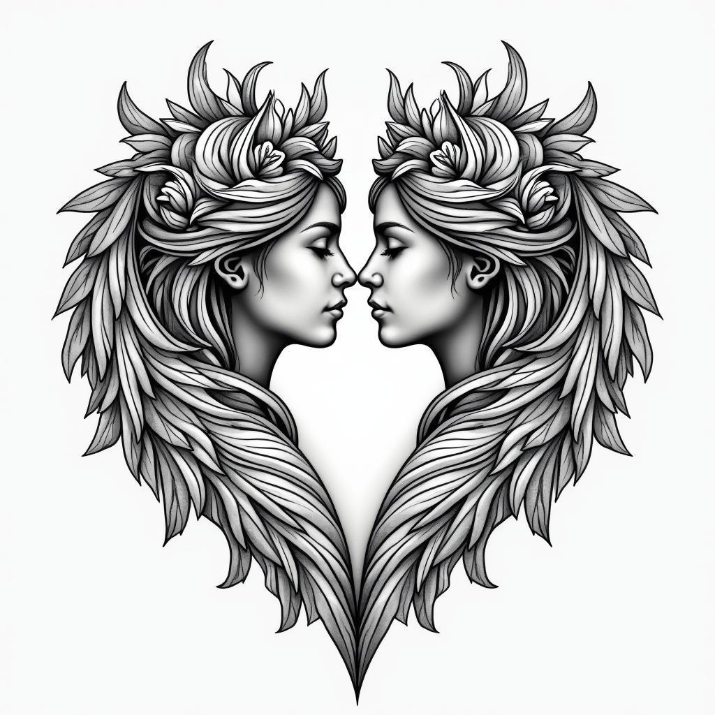 3 couples chosen by a deity to save the world from global warming, but the evil plan was stronger and they let one die.in ornamental tattoo style, featuring intricate symmetrical patterns and floral designs, showcasing highly detailed line work and geometric shapes, creating a sense of elegance and balance