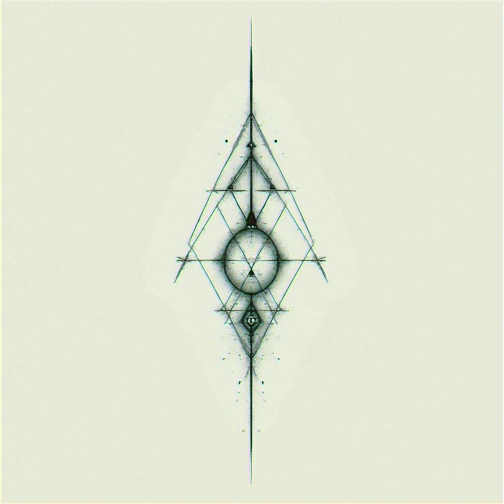 Ezra, Capricorn, December 27thin minimalist style tattoo, featuring simple shapes and fine lines, with minimal shading and details, tiny triangles, creating a sense of balance and harmony - Variation 4
