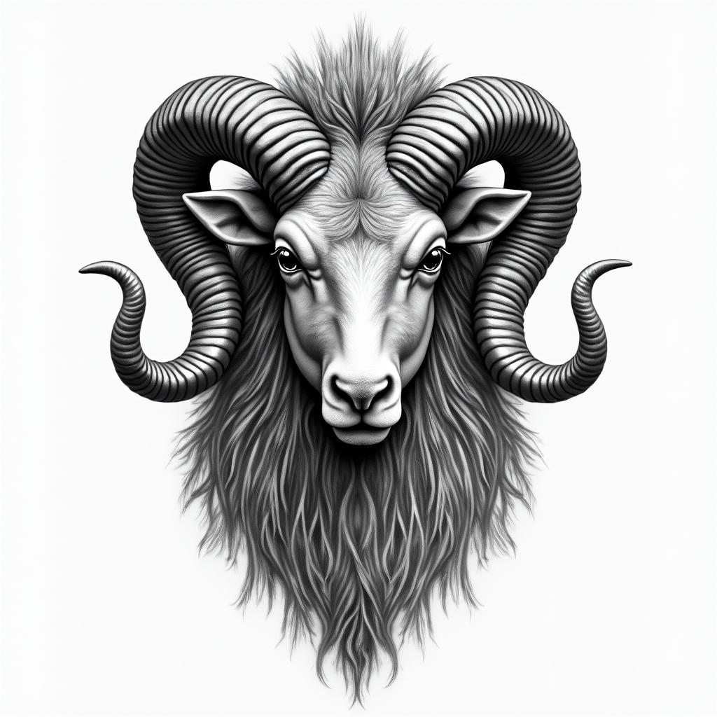 Ezra, Capricorn, December 27thin realism tattoo style, featuring a highly detailed, lifelike, capturing every detail, photorealistic, ultra realistic, intricate shading, smooth and sharp, - Variation 3