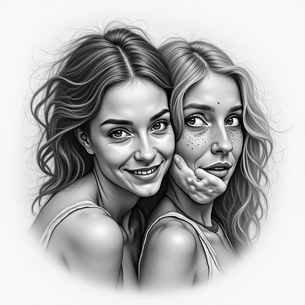 Family over everythingin realism tattoo style, featuring a highly detailed, lifelike, capturing every detail, photorealistic, ultra realistic, intricate shading, smooth and sharp,