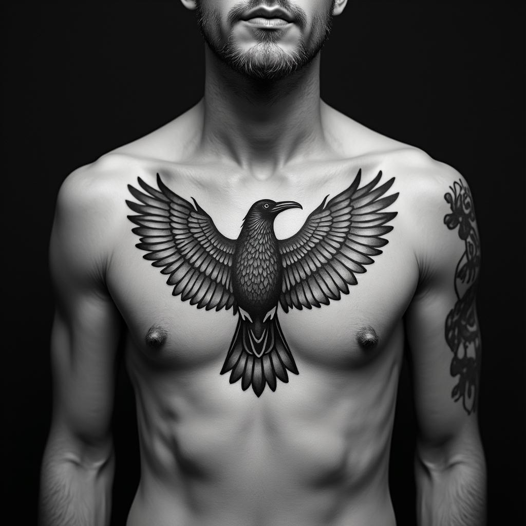 Crowhigly detailed tattoo - Variation 8