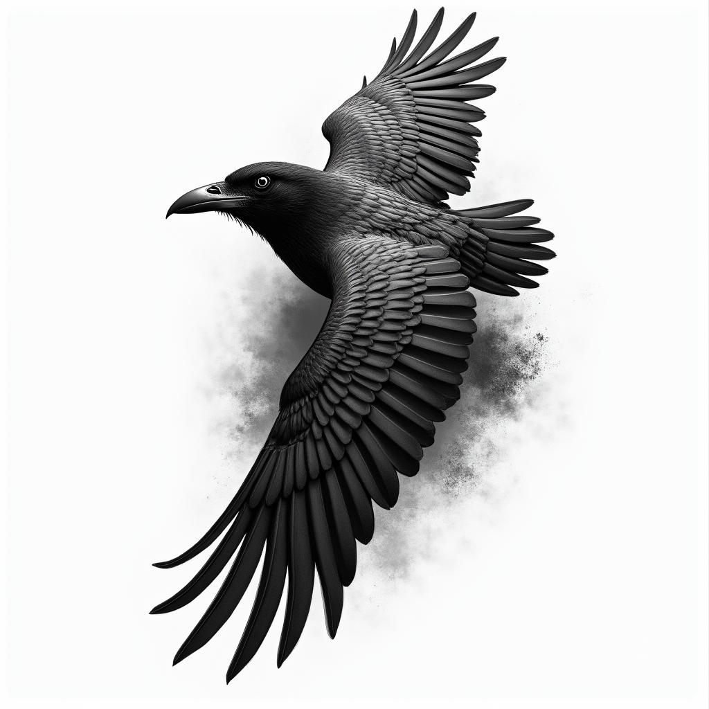 Crowhigly detailed tattoo - Variation 3