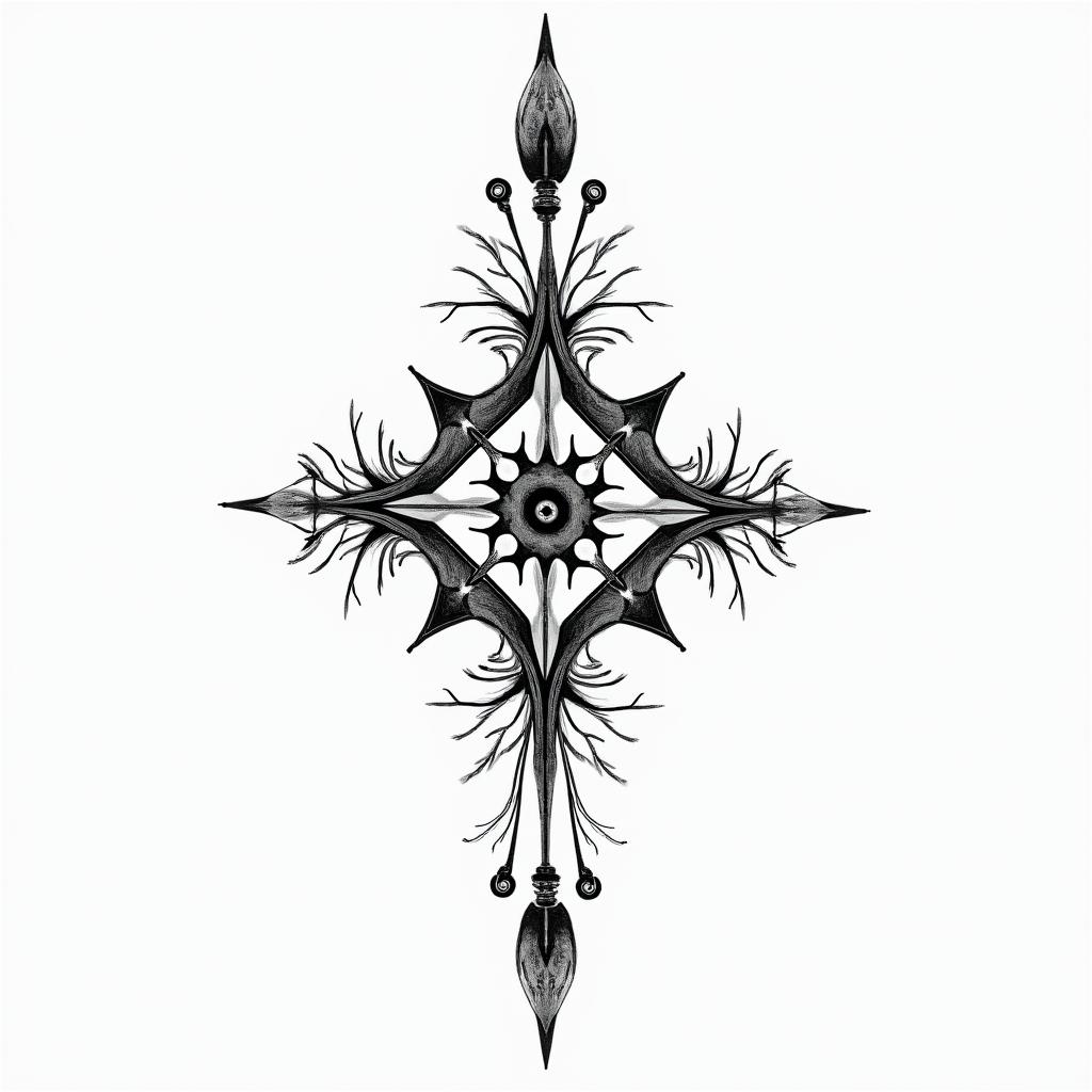 Design an abstract numerical tattoo incorporating 1951, 1974, & 1978in spiritual symbols tattoo style, featuring an intricate design incorporating elements, Hamsa hand, third eye, minimalist composition - Variation 3