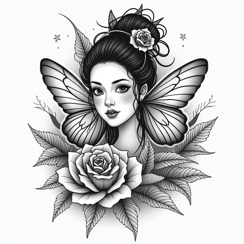 Name SARA with honeybee backgroundin japanese style tattoo, detailed tattoo, traditional japanese culture tattoo, mythology, 8k