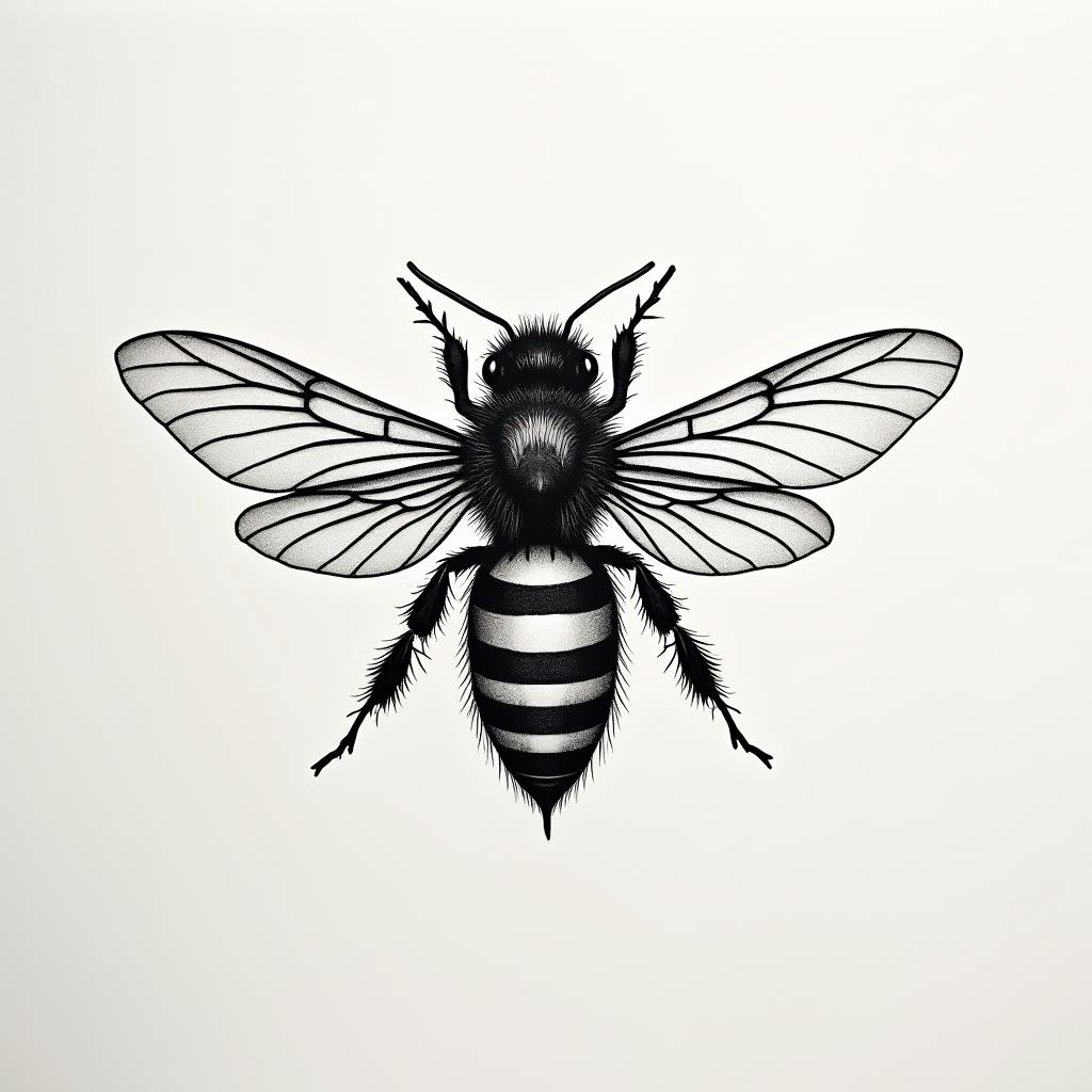 Name SARA with honeybee backgroundin minimalist style tattoo, featuring simple shapes and fine lines, with minimal shading and details, tiny triangles, creating a sense of balance and harmony - Variation 4